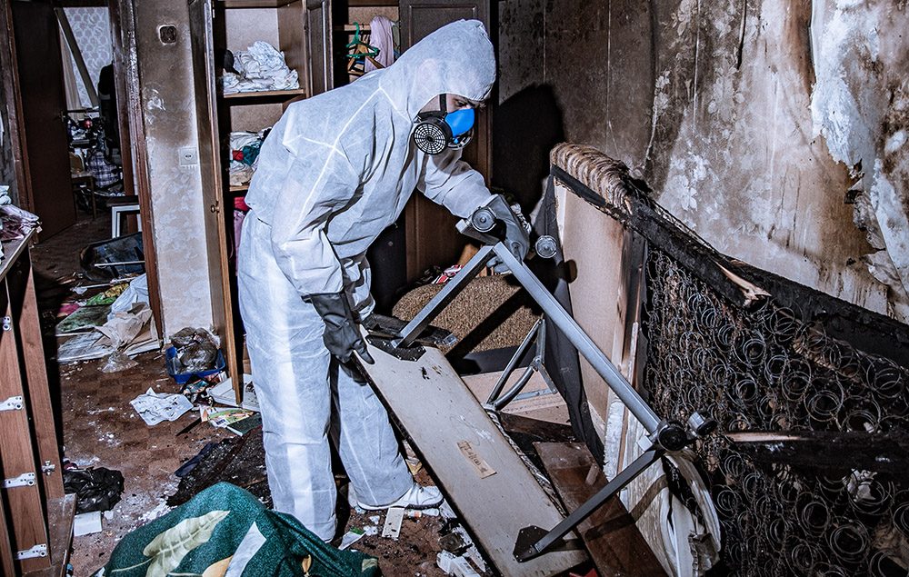 Limpieza por incendio en Panamá