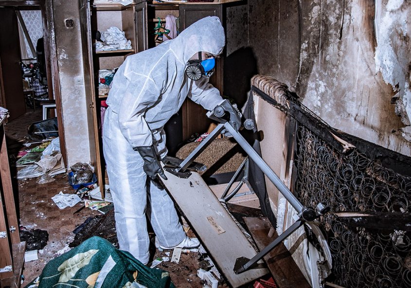 Limpieza por incendio en Panamá